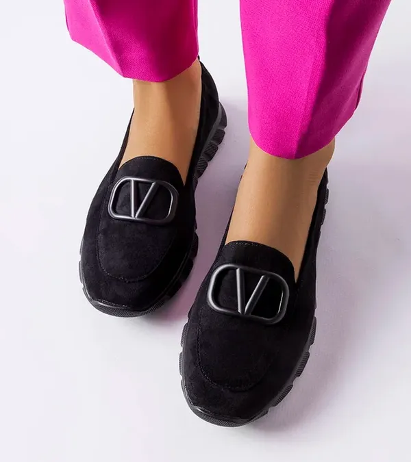 Czarne wsuwane sneakersy Vinceza