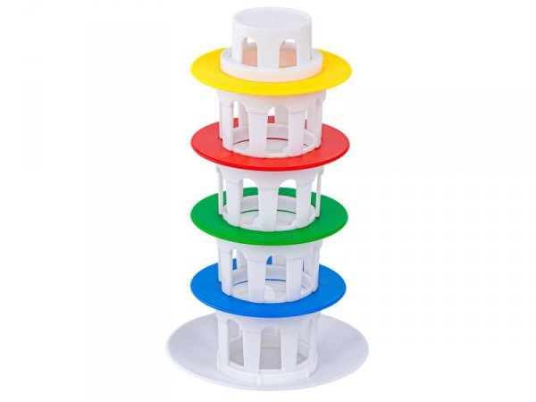 Rodzinna gra zręcznościowa CHWIEJNA WIEŻA "Wobbly Tower" Ruchoma, krzywa wieża