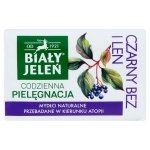 Biały Jeleń Mydło naturalne czarny bez i len, 100 g