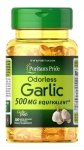 Czosnek Bezzapachowy 500 mg, Garlic, Puritan's Pride, 100 kapsułek