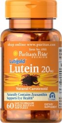 Lutein 20 mg, Puritan's Pride, 60 capsules