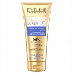 Skoncentrowany Regenerujący Krem do rąk i paznokci EVELINE 24K GOLD&UREA, 100ml 