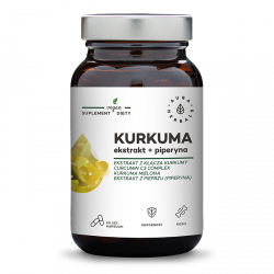 Turmeric Extract + Piperine, Aura Herbals, 60 capsules