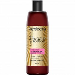 PERFECTA 24K Gold & Rose Oil Luksusowy odświeżający żel pod prysznic 400 ml