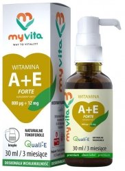 Vitamin A 800 mcg + E 12 mg Forte Drops, 30 ml Myvita