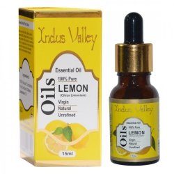 Natural Lemon Essential Oil, Indus Valley, 15ml