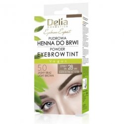 DELIA Henna do brwi pudrowa w saszetkach 5.0 - Jasny brąz