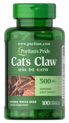 Cat's Claw 500 mg, Puritan's Pride, 100 Capsules