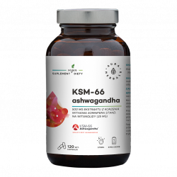 Ashwagandha KSM-66 Root 500 mg, Aura Herbals, 120 capsules