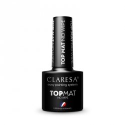 CLARESA Top do paznokci hybrydowych No Wipe Mat 5ml