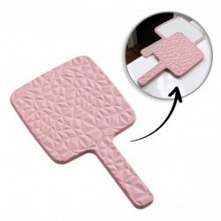ECARLA Lusterko kosmetyczne z rączką, jednostronne XL wysokość 23 cm L24R