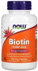 Biotin 5000 mcg, Now Foods, 120 capsules