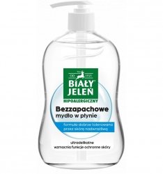 BIAŁY JELEŃ Mydło w płynie bezzapachowe hipoalergiczne 300 ml