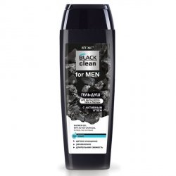 Shower Gel with Active Charcoal for Body, Hair and Beard BLACK CLEAN FOR MEN