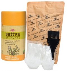Henna Caramel Blonde, Naturalna Ziołowa Farba do Włosów, 150g, Sattva