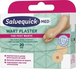 Wart Plaster for Foot Warts, Salvequick, 20pcs