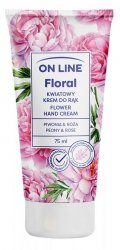 ON LINE Floral Kwiatowy Krem do rąk - Piwonia & Róża, 75ml