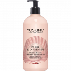 YOSKINE Pearl & Diamonds Balsam do ciała z kwasem hialuronowym nawilżająco rozświetlający 400 ml