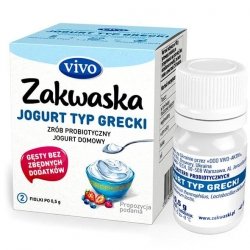Żywe kultury bakterii do jogurtu typu greckiego zakwaska bezglutenowe, VIVO, 2 fiolki