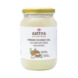 Organic Virgin Coconut Oil, Sattva Ayurveda, 1000ml
