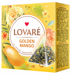 Herbata zielona „Golden Mango” Lovare (2g x 15 piramidek)