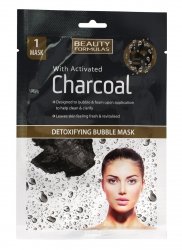 Beauty Formulas Charcoal Maseczka detoksykująca bąbelkowa z aktywnym węglem  1szt