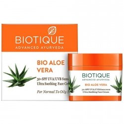 Ultrakojący Krem do Twarzy z Aloesem SPF 30 UVA/UVB, Biotique