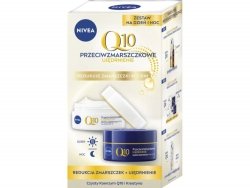 NIVEA Q10 Przeciwzmarszczkowe Ujędrnienie DUO Krem na dzień 50ml + Krem na noc 50ml