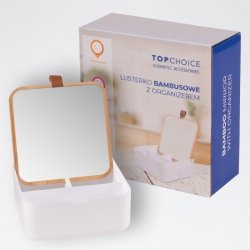 TOP CHOICE Lusterko kosmetyczne - Bamboo organizer