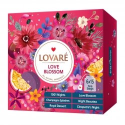 Zestaw herbat Love Blossom tea set, Lovare (6 smaków po 15 torebek)