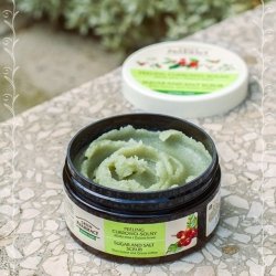 Peeling Cukrowo -Solny Masło Shea i Zielona Kawa, Green Pharmacy