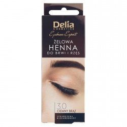 Delia Cosmetics Henna do brwi żelowa 3.0 ciemno brązowa