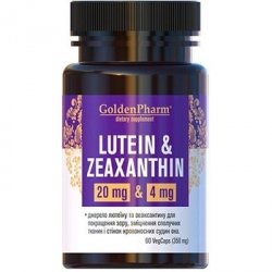 Luteina i zeaksantyna 350 mg, Goldenpharm, 60 kapsułek