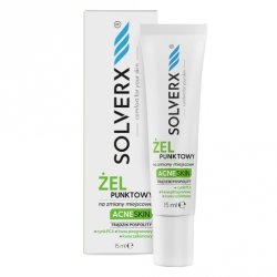 SOLVERX Acne Skin Żel punktowy na zmiany miejscowe - przeciwtrądzikowy 15ml