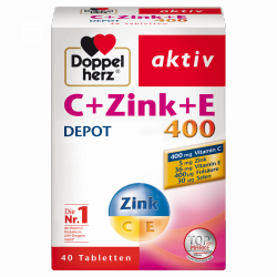 Witamina C + Cynk + E Complex, Suplement diety, Doppelherz, 40 tabletek