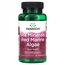 Minerały morskie: Czerwone Algi Morskie, Sea Minerals: Red Marine Algae, Swanson, 60 kapsułek