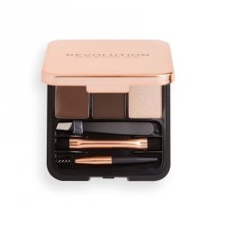REVOLUTION  Brow Sculpt Kit Dark Brown Zestaw do modelowania brwi