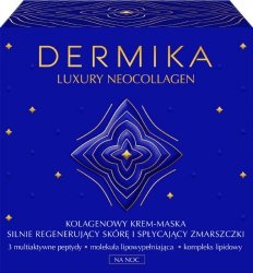 Dermika Luxury Neocollagen Kolagenowy Krem - Maska silnie regenerujący skórę i spłycający zmarszczki na noc  50ml