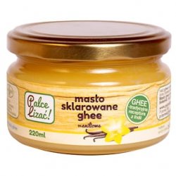 Masło GHEE Sklarowane Waniliowe z Cynamonem i Kardamonem, Palce lizać, 220ml