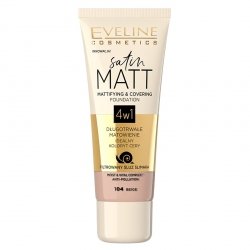 EVELINE Satin Matt Podkład matujący 4w1 nr 104 Beige 30 ml