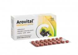 AROVITAL IMMUNO witamina C + rutyna, cynk, 150 tabletek