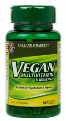Witaminy i Minerały, Vegan Multivitamin & Mineral, Holland & Barrett, 60 Tabletek