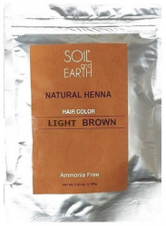 Натуральная индийская хна светло-коричневая, Soil & Earth, 100г