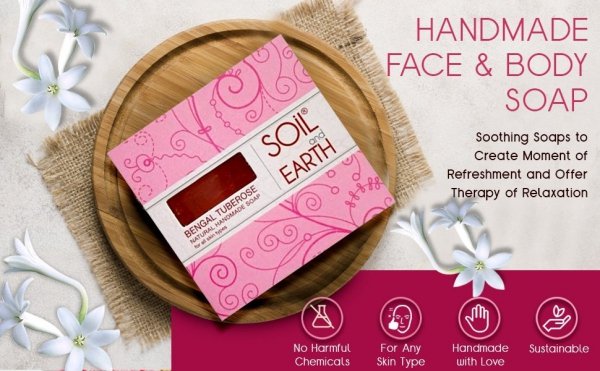 Tuberose Bengal Natural Soap, Soil &amp; Earth