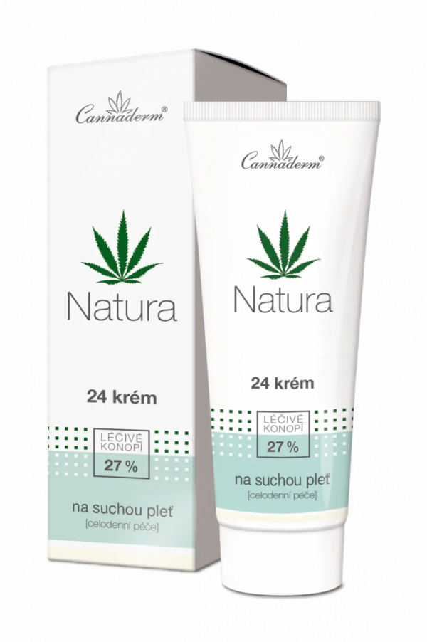 Nawilżający krem do skóry suchej Natura, Cannaderm, 75g