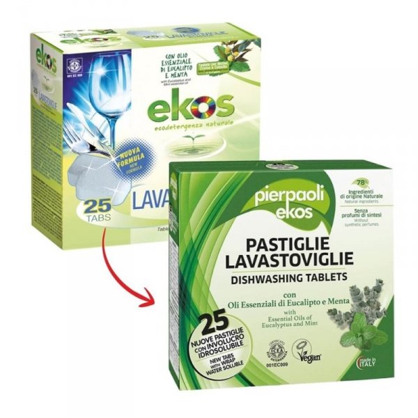 Ecological Dishwasher Tablets PIERPAOLI EKOS, 25 pcs.