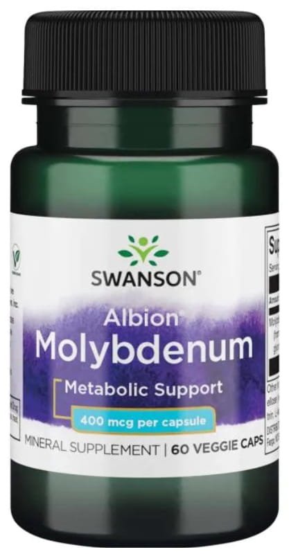 Albion Chelat Molibden 400µg, Swanson, 60 kapsułek