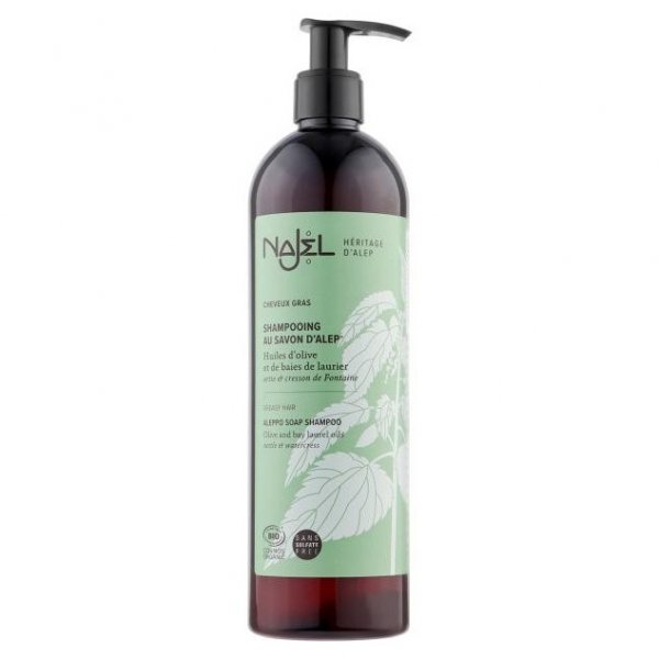 Aleppo Soap Shampoo for Greasy Hair, Sulfate free, Najel