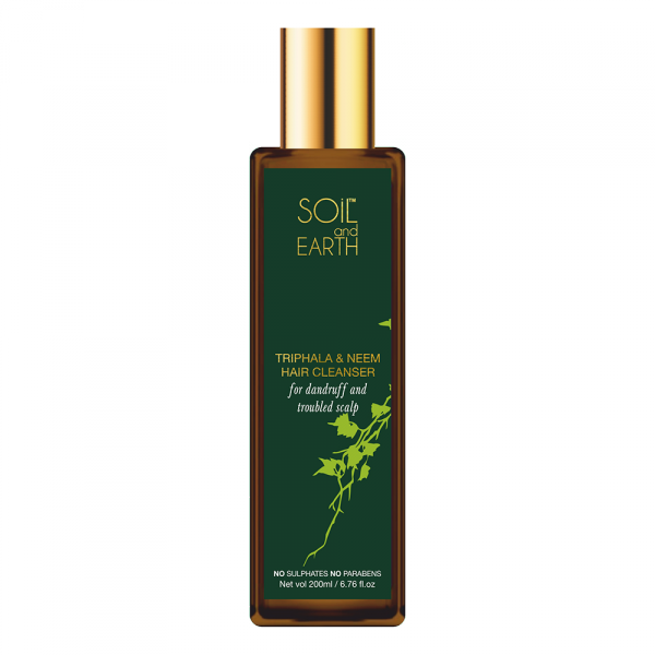 Anti-Dandruff Shampoo for Sensitive Scalp, Triphala &amp; Neem, Soil and Earth