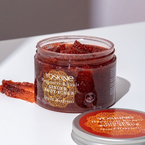 Yoskine Happiness Rituals Cukrowy Peeling do ciała Ginger 300g